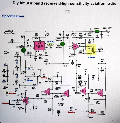 Diy kit ,Air band receiver,High sensitivity aviation radio